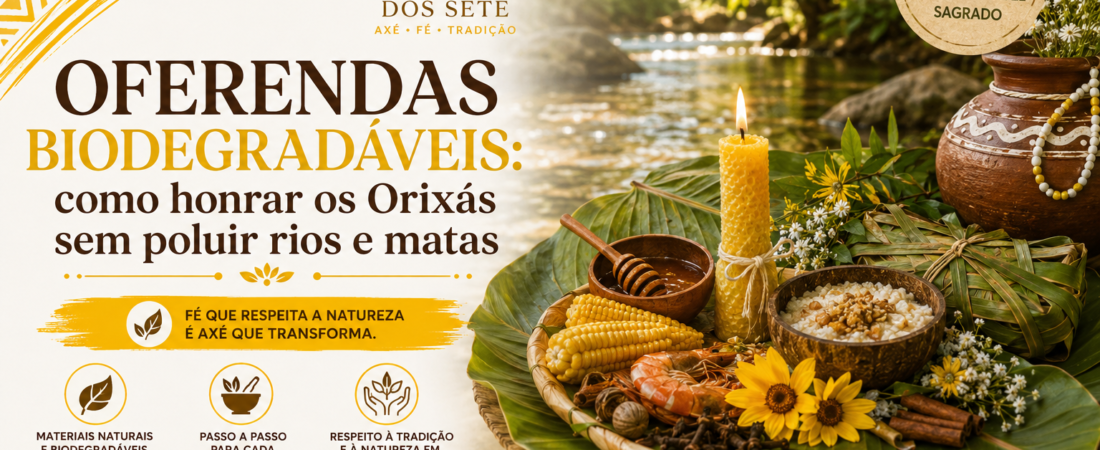 Oferendas Biodegradáveis: como honrar os Orixás sem poluir rios e matas