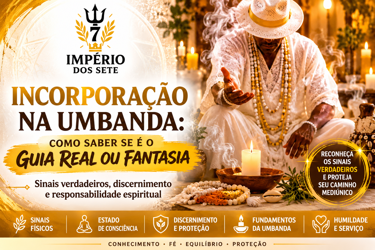 Incorporação na Umbanda: como saber se é o guia real ou fantasia