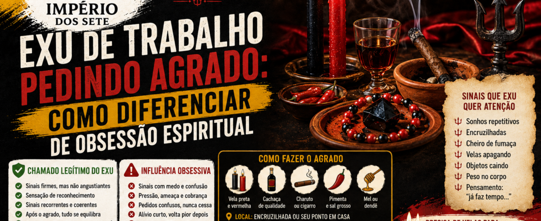 Exu de Trabalho Pedindo Agrado: como diferenciar de obsessão espiritual