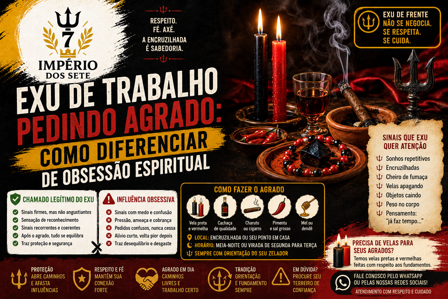 Exu de Trabalho Pedindo Agrado: como diferenciar de obsessão espiritual