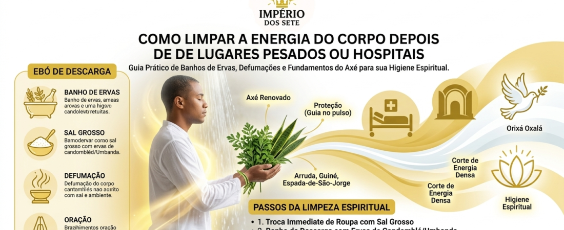 Como limpar a energia do corpo depois de lugares pesados ou hospitais
