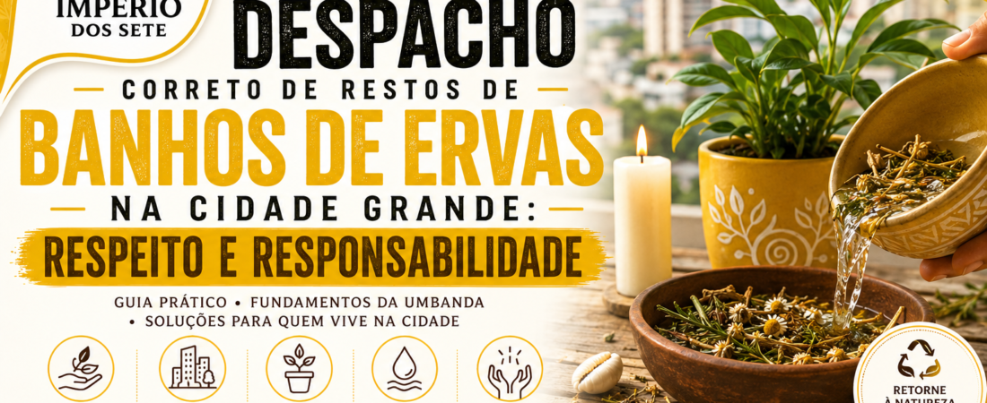 Despacho Correto de Restos de Banhos de Ervas na Cidade Grande: Respeito e Responsabilidade