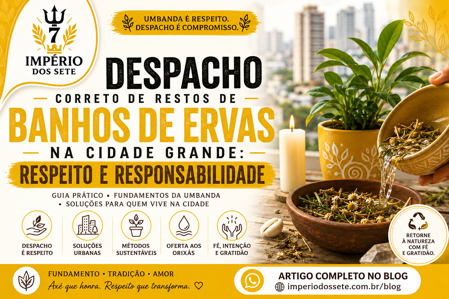 Despacho Correto de Restos de Banhos de Ervas na Cidade Grande: Respeito e Responsabilidade
