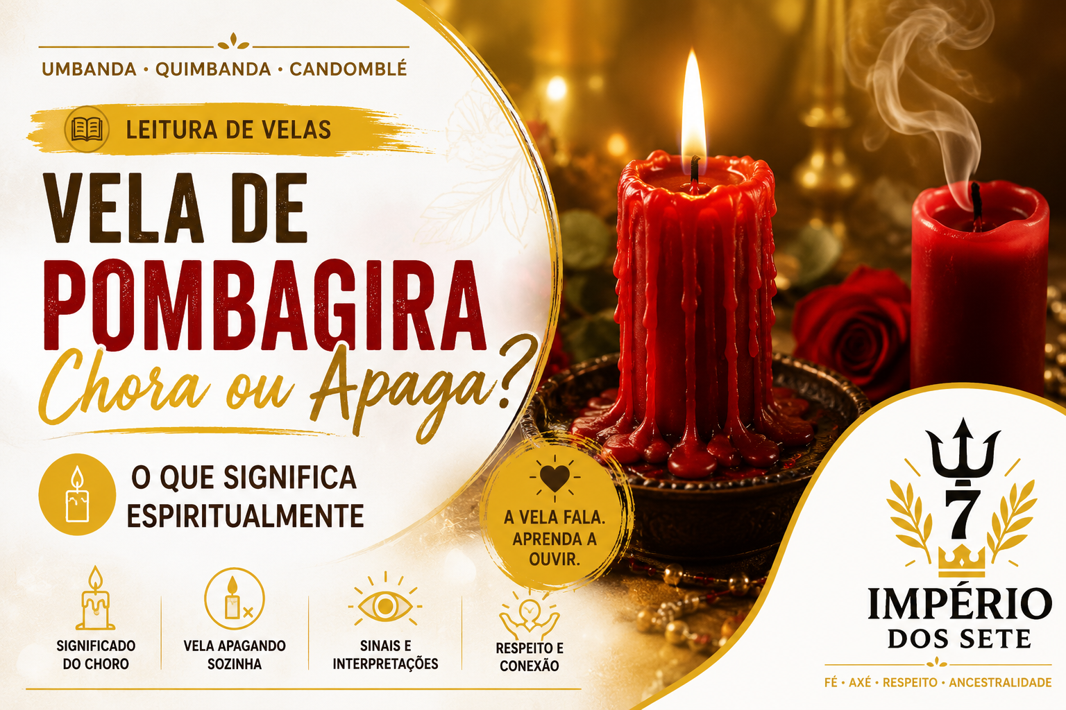 Vela de Pombagira chora ou apaga: o que significa espiritualmente