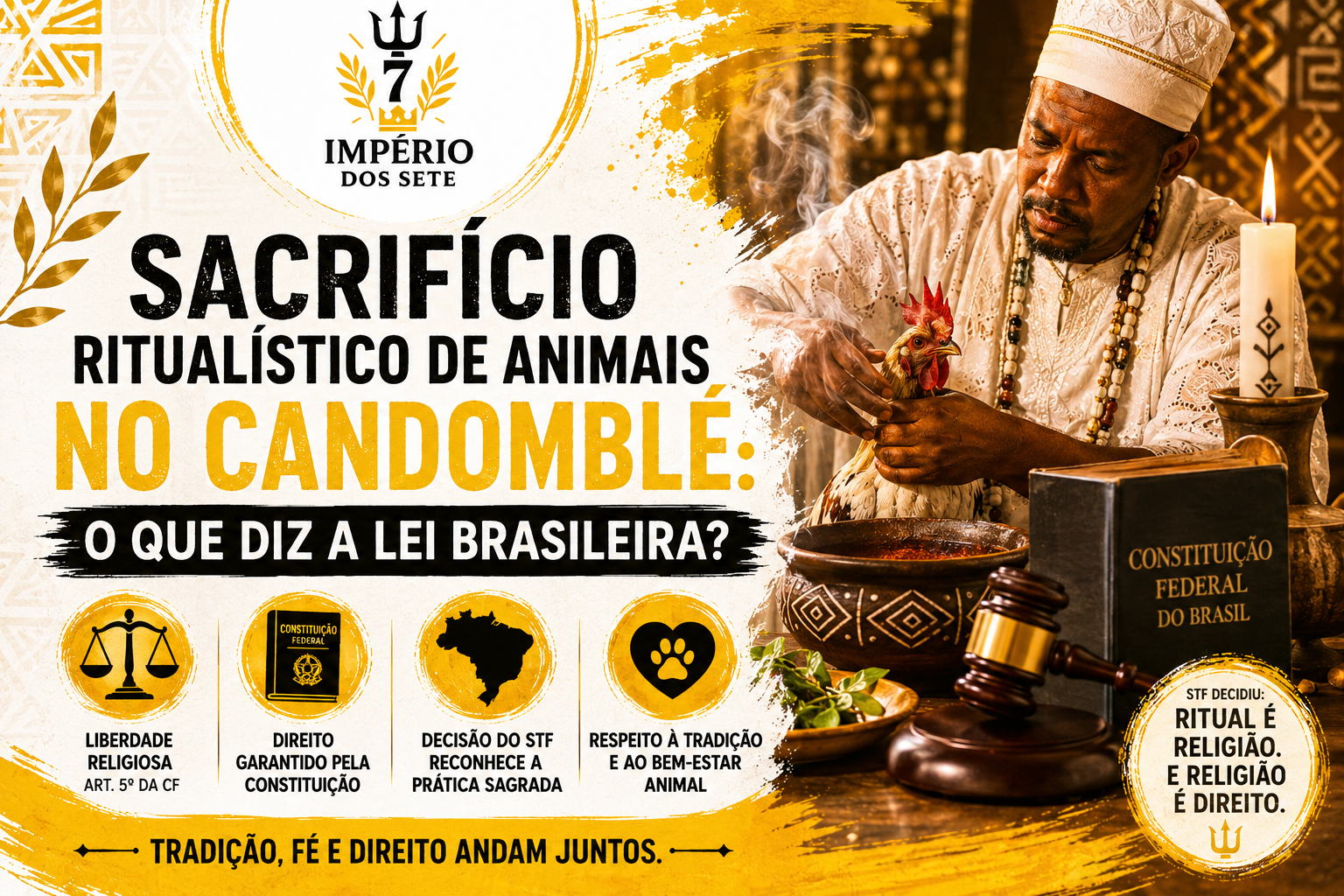 Sacrifício ritualístico de animais no Candomblé: o que diz a lei brasileira?