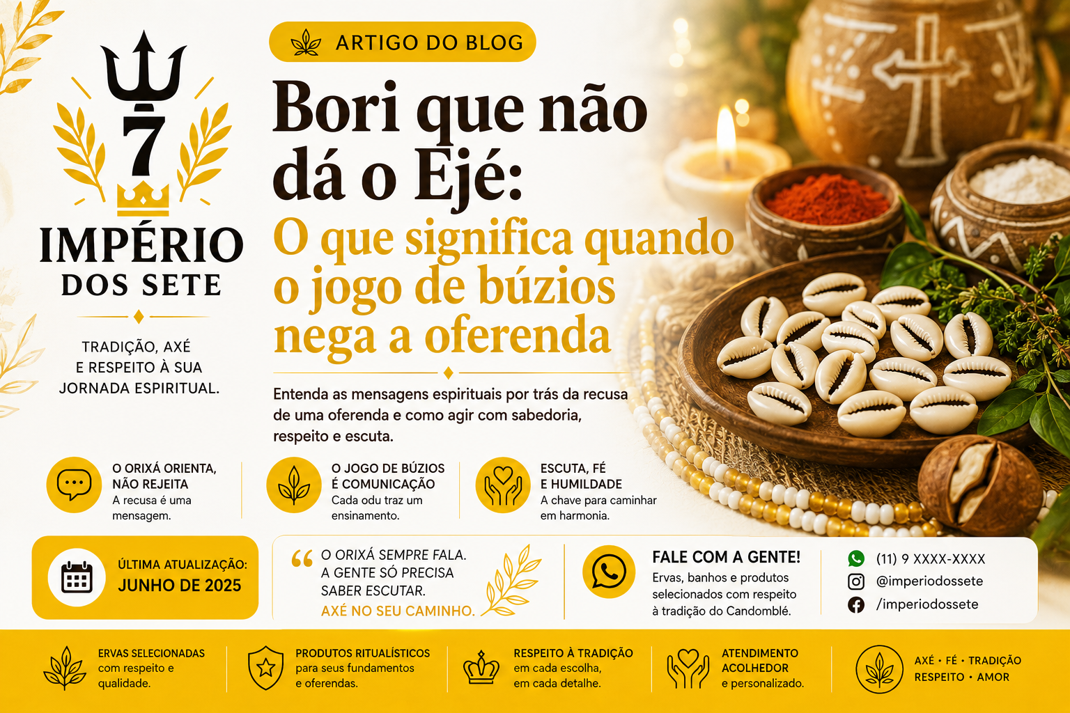 Bori Que Não Dá o Ejé: O Que Significa Quando o Jogo de Búzios Nega a Oferenda