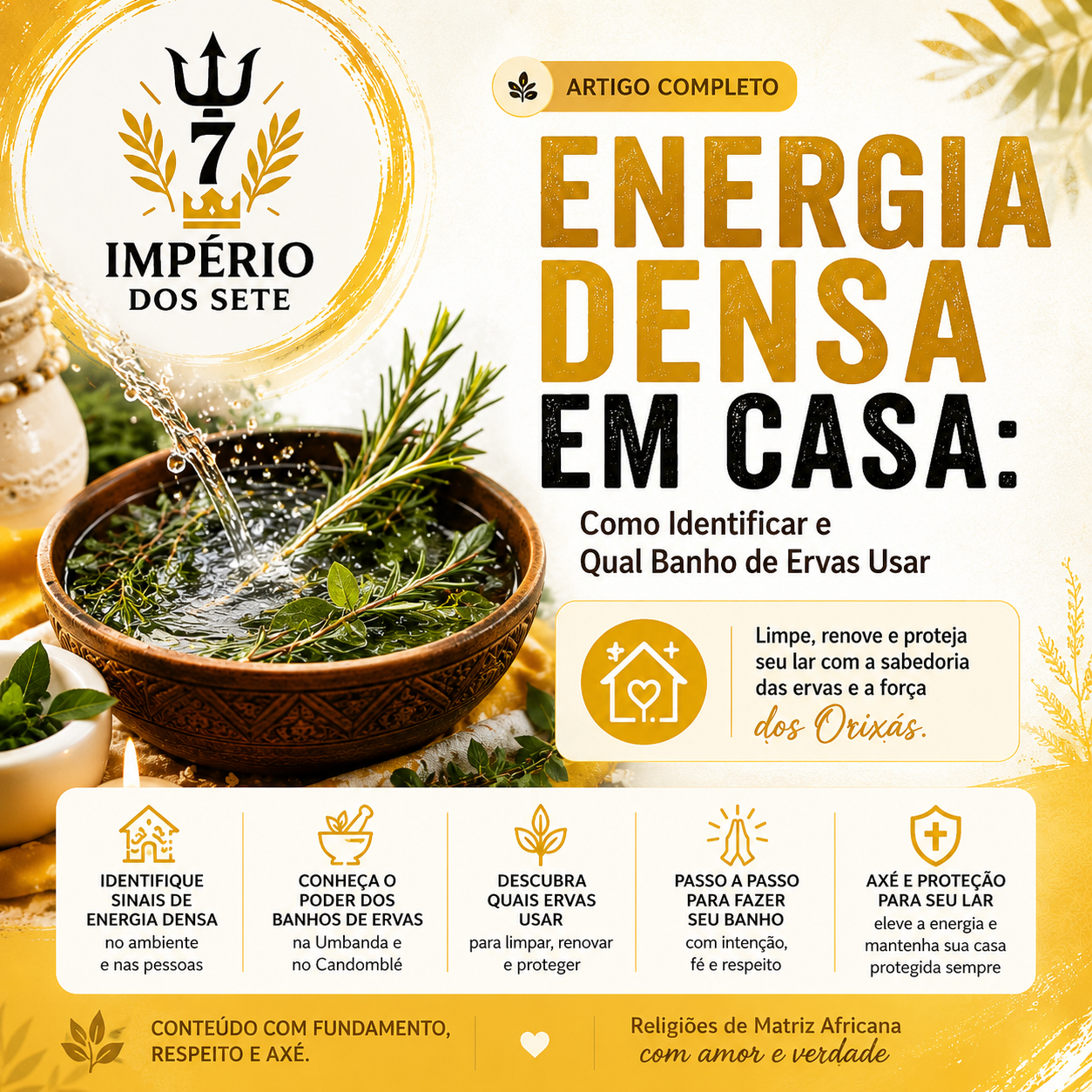 Energia Densa em Casa: Como Identificar e Qual Banho de Ervas Usar