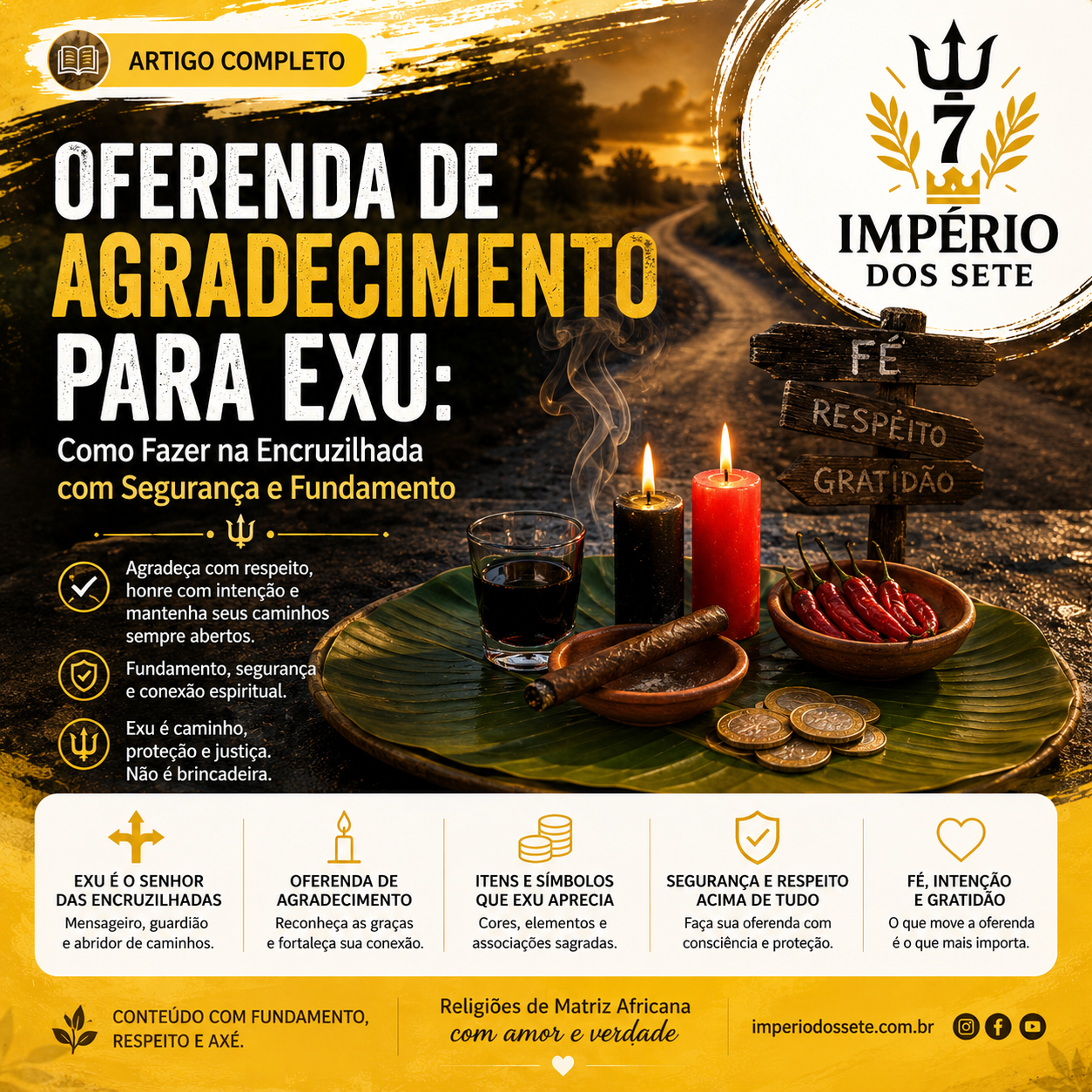 Oferenda de Agradecimento para Exu: Como Fazer na Encruzilhada com Segurança