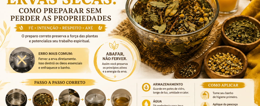 Banho de Ervas Secas: Como Preparar Sem Perder as Propriedades