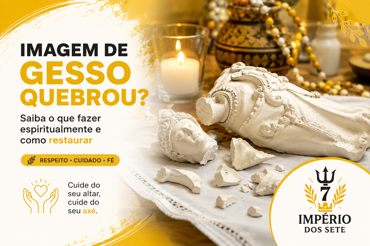 Imagem de Gesso Quebrou? Saiba O Que Fazer Espiritualmente e Como Restaurar