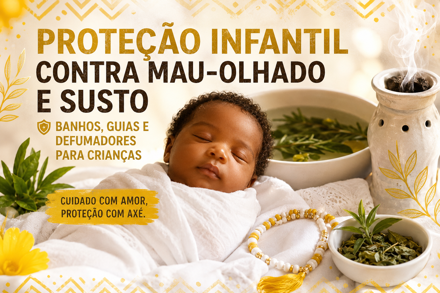 Proteção para Crianças contra Mau-Olhado e Susto: Banhos, Guias e Defumadores Infantis