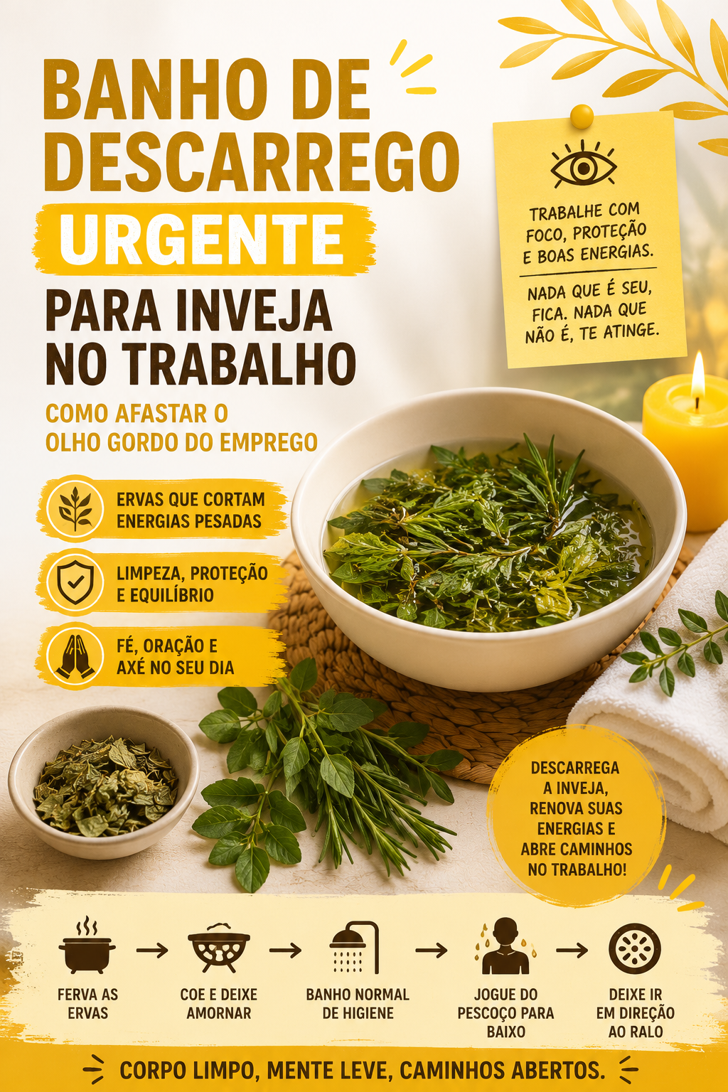 Banho de Descarrego Urgente para Inveja no Trabalho: Como Afastar o Olho Gordo do Emprego