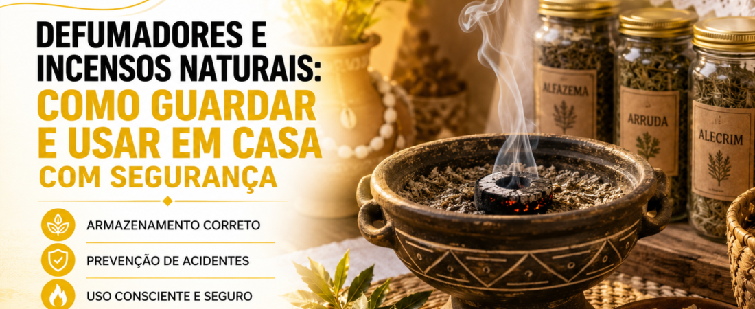 Defumadores e Incensos Naturais: Como Guardar e Usar em Casa com Segurança