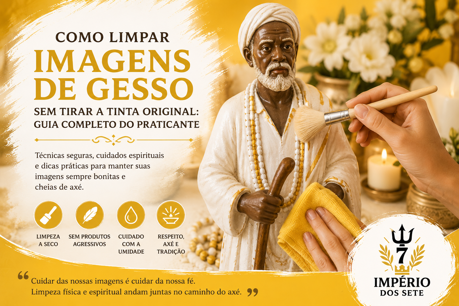 Como Limpar Imagens de Gesso sem Tirar a Tinta Original: Guia Completo do Praticante