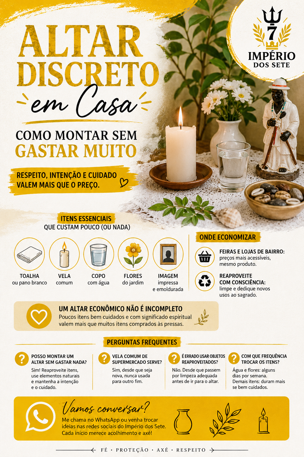 Altar Discreto em Casa: Como Montar Sem Gastar Muito