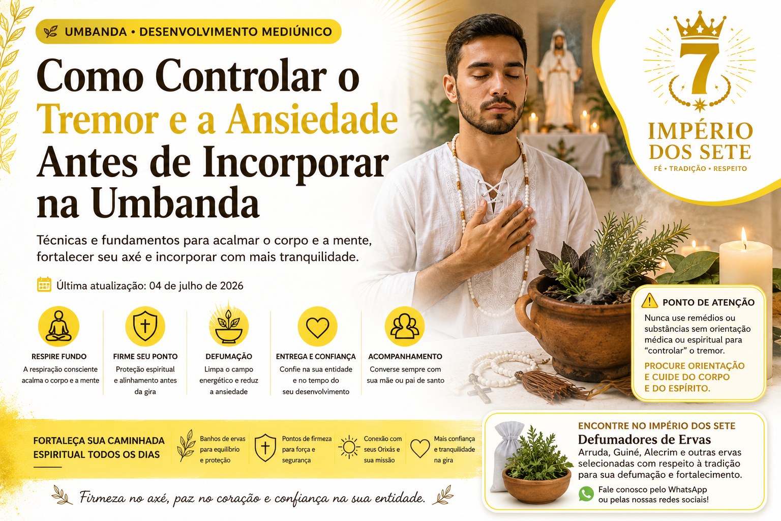 Como Controlar o Tremor e a Ansiedade Antes de Incorporar na Umbanda