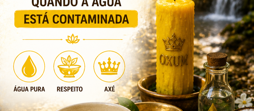 Como substituir a ebó de Oxum quando a água da corrente está contaminada?