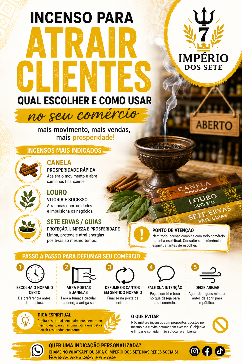 Incenso Para Atrair Clientes: Qual Escolher e Como Usar no Seu Comércio