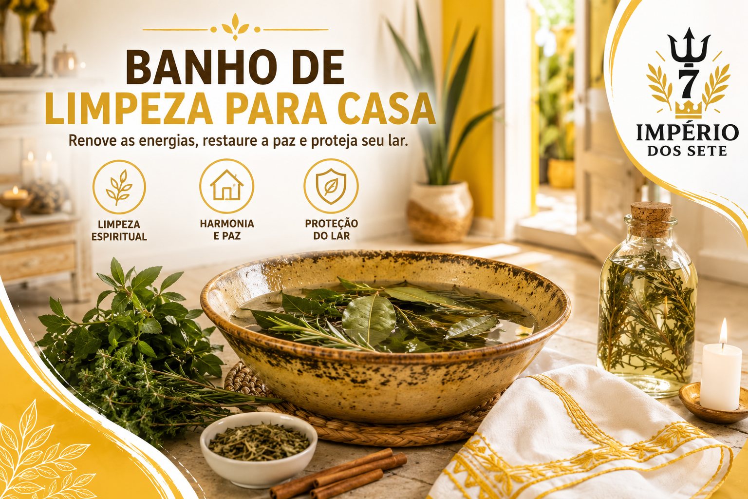Banho de limpeza para casa