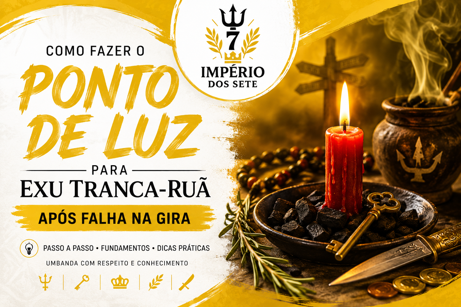 Como fazer o ponto de luz para Exu Tranca‑Ruã após falha na gira