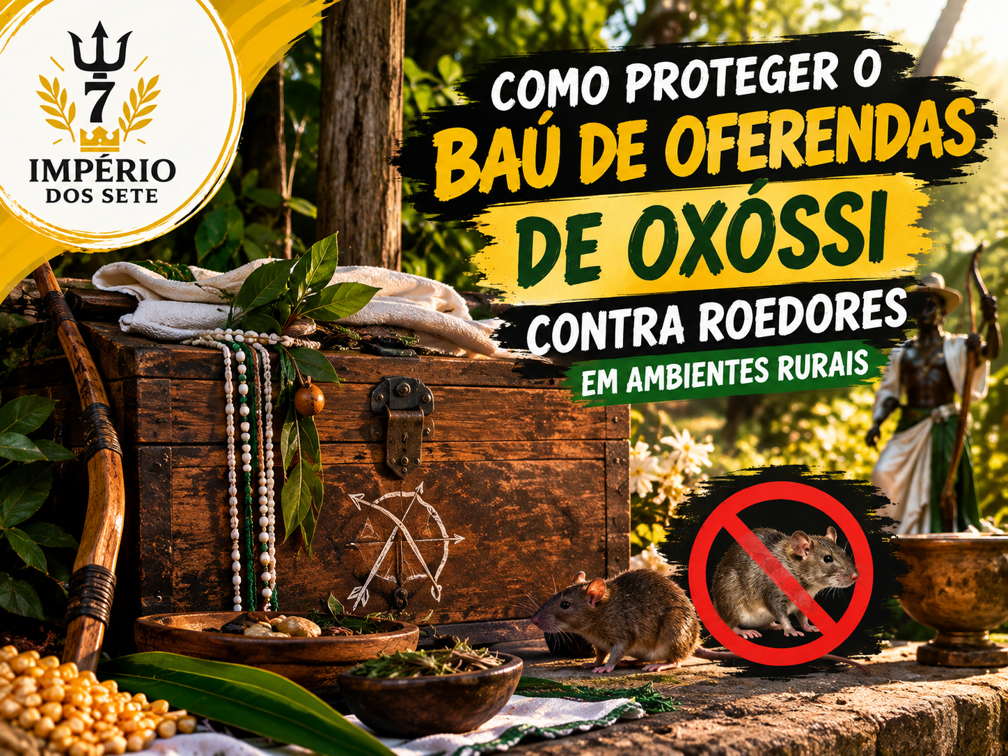 Como proteger o baú de oferendas de Oxóssi contra roedores