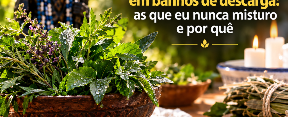 Ervas proibidas em banhos de descarga: as que eu nunca misturo e por quê